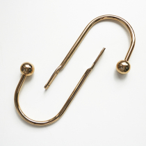 Moon long yarn U-shaped curtain adhesive hook Wall wall hook strap L-shaped fixed wall hook decoration window decoration accessories light luxury modern