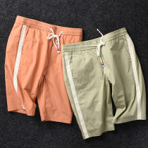 Summer Post needs old passenger welfare foreign trade cut tail goods Mens cotton elastic waist casual shorts five-point pants