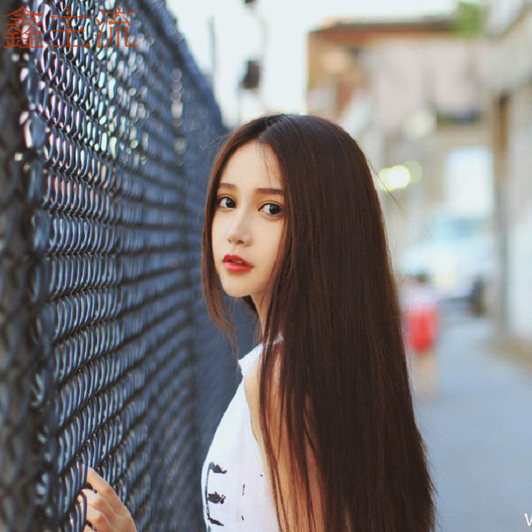 假发女中分刘海型长直发黑色修脸蓬松自然逼真及腰长发时尚假发套