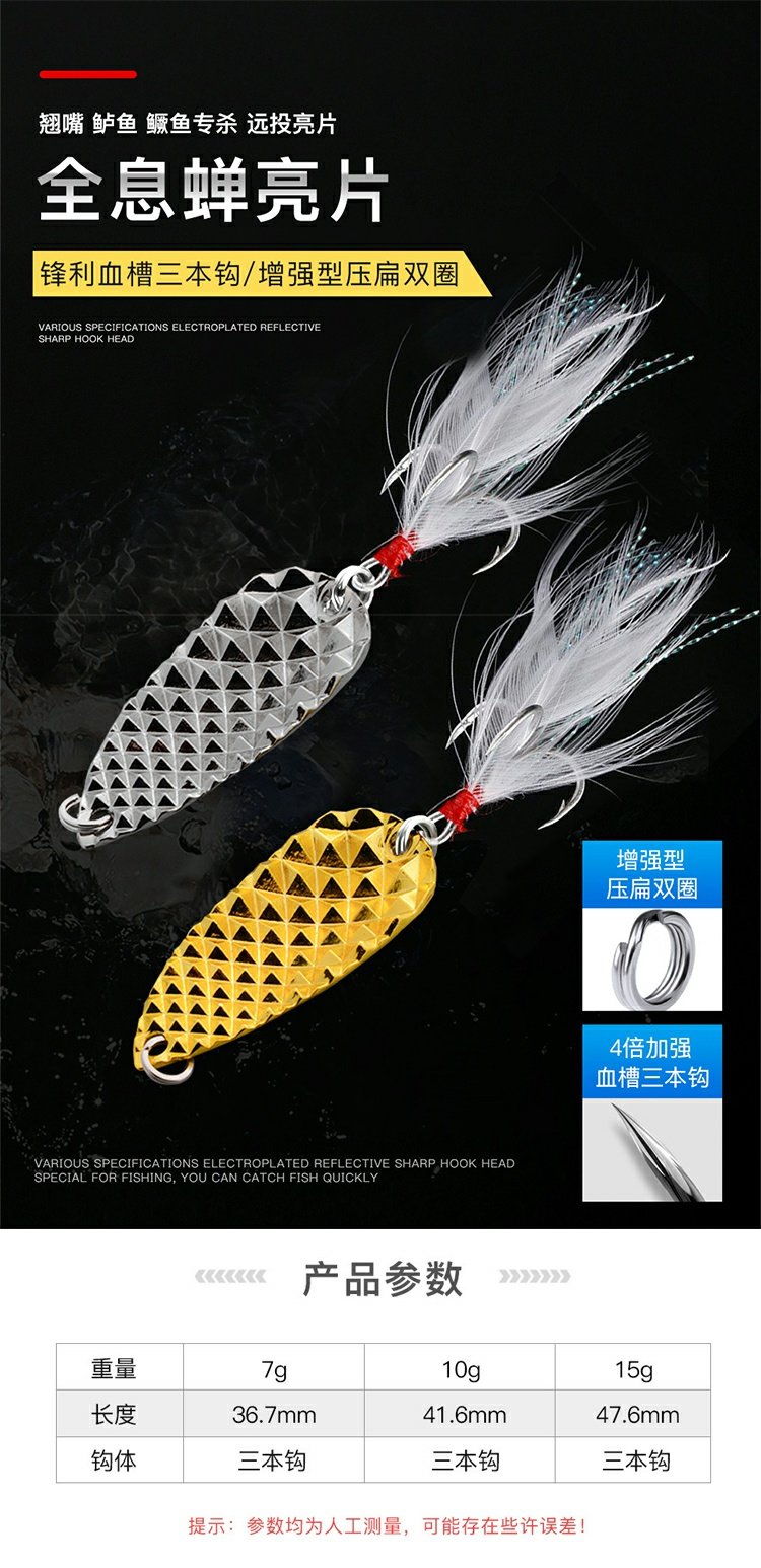 7 Colors Metal Jigging Fishing Lures Deep Diving Spoon Daits Dass Trout Fresh Water Fishing Lure