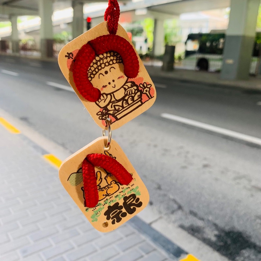 Japan Nara Tung Tai Temple Lovely little deer Big Buddha monk wood Footwear Pendant Car Pendant car pendant piece