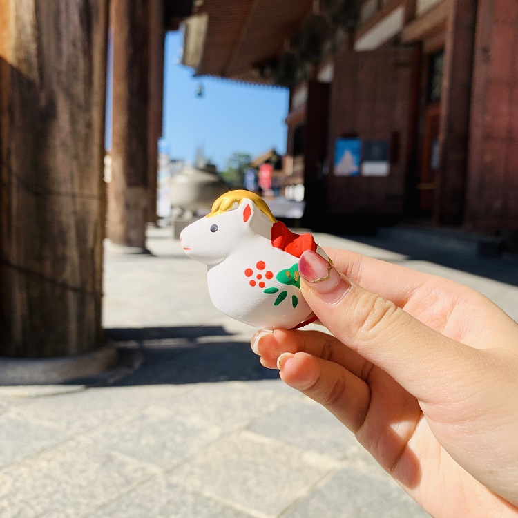 Toji Temple, Kyoto, Japan, zodiac lucky small animal ornaments, including a Japanese sign a horse