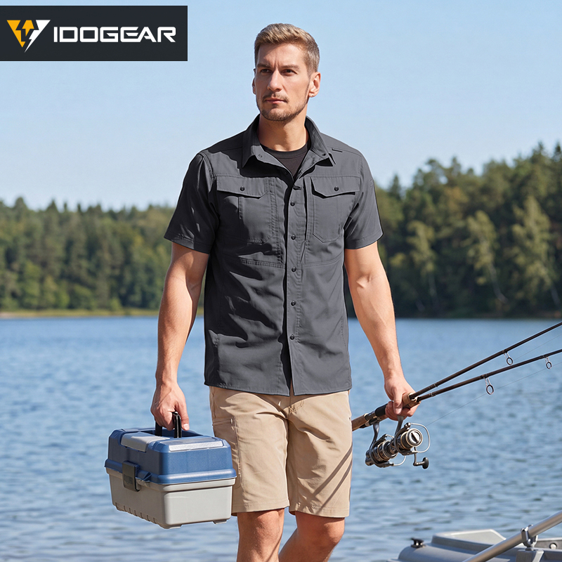 Xiaogangshe Is5 Outdoor Tactical Short-Sleeve Shirt, Spring and Summer Moisture-Wicking Fishing and Commuting Multi-Pocket Workwear Top Xiaogangshe Is5 Outdoor Tactical Short-Sleeve Shirt, Spring and Summer Moisture-Wicking Fishing and Commuting Multi-Pocket Workwear Top