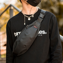 ABOYS mini waist bag mens messenger bag mens trendy brand small bag ins mens sports chest bag mobile phone bag small backpack