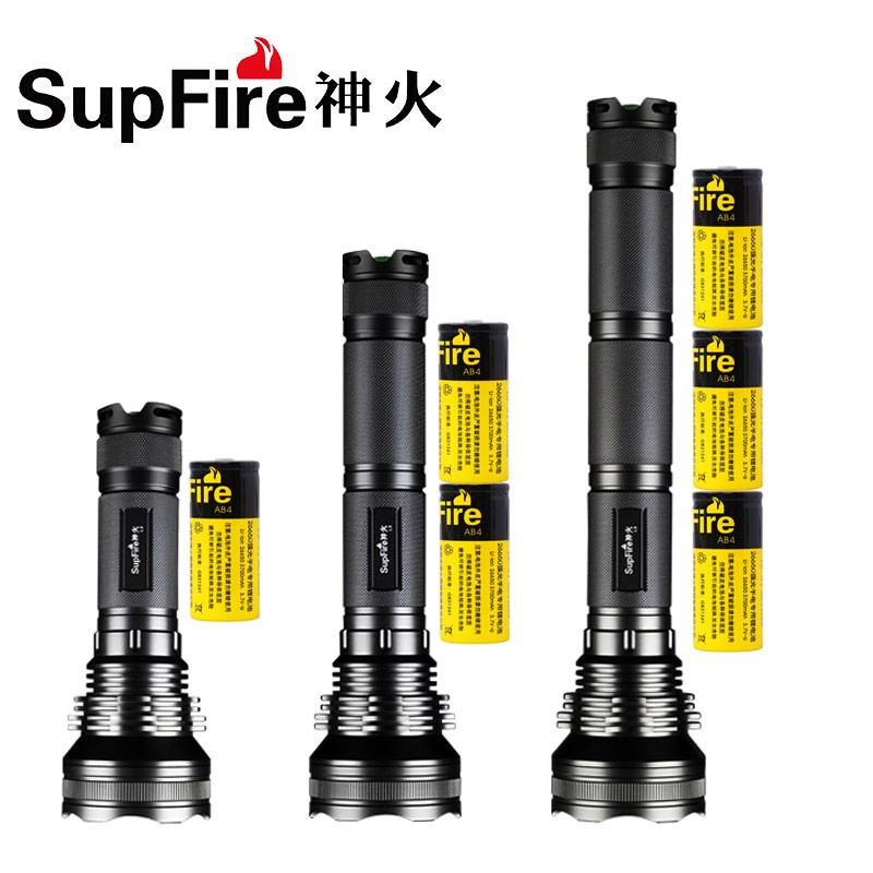 Supfire god fire L3 intense light flashlight 26650 rechargeable ultra-bright far-shot outdoor waterproof 5000