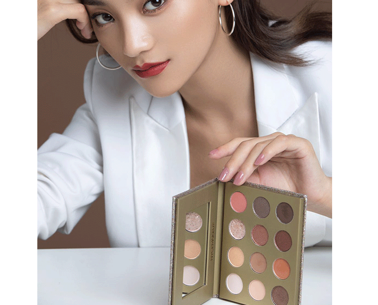 NYCEMAKEUP bóng mắt tấm siêu lửa vàng kim cương cẩm thạch sequin đào màu long lanh ngọc trai không thấm nước bóng mắt - Bóng mắt bảng phấn mắt clio