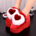 Dép cotton nữ mùa đông giày đế dày dễ thương Giày cao gót cotton cao gót chống trượt với cotton trailer nữ ấm trong tháng giày sandal nữ đế cao Dép