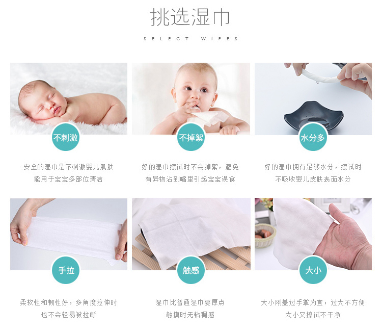 Khăn lau trẻ em Di động Sơ sinh Em bé Khăn giấy Người lớn Tay Đặc biệt Mang theo Túi làm sạch 6 Gói khăn ướt cho trẻ con