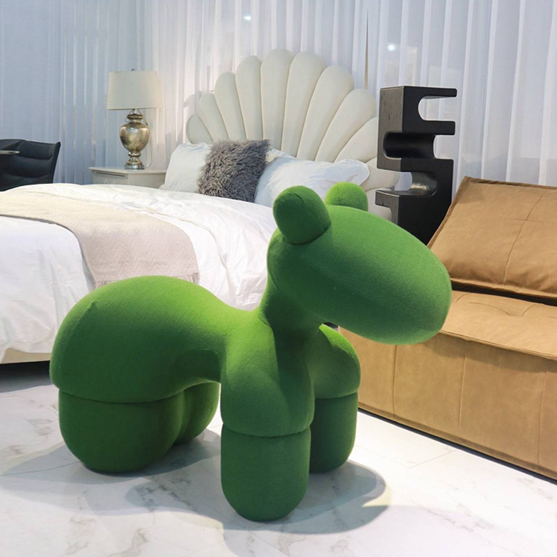 Small Horse Chair Children Chair Wool Suede chair Cartoon Chair Pony Chair Casual Chair Riding Chair Childlike Riding Chair