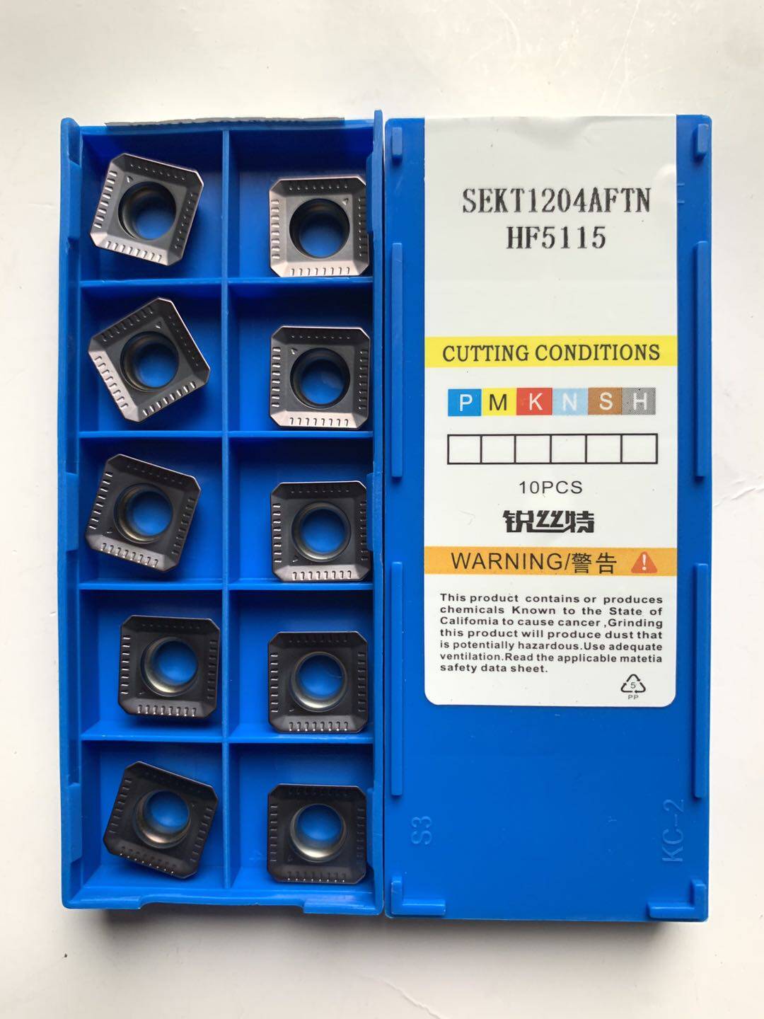 Numerical control milling cutter sheet square SEKT1204AFTN car steel piece stainless steel type KM milling cutter disc abrasion-proof milling machine blade