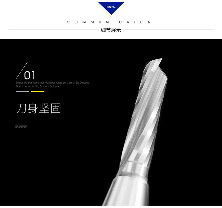 Dao gỗ Tứ Xuyên TCT dao TCT dao cắt rãnh xoắn hai lưỡi 1/2 chế biến gỗ chuyên nghiệp lưỡi dao cắt thẳng 23T002 mũi khoan thép