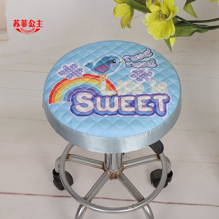 Vải phân đặt bìa tròn vải nhà tròn phân đệm đệm mùa hè ghế tròn bìa tùy chỉnh logo - Ghế đệm / đệm Sofa bộ đệm ghế gỗ