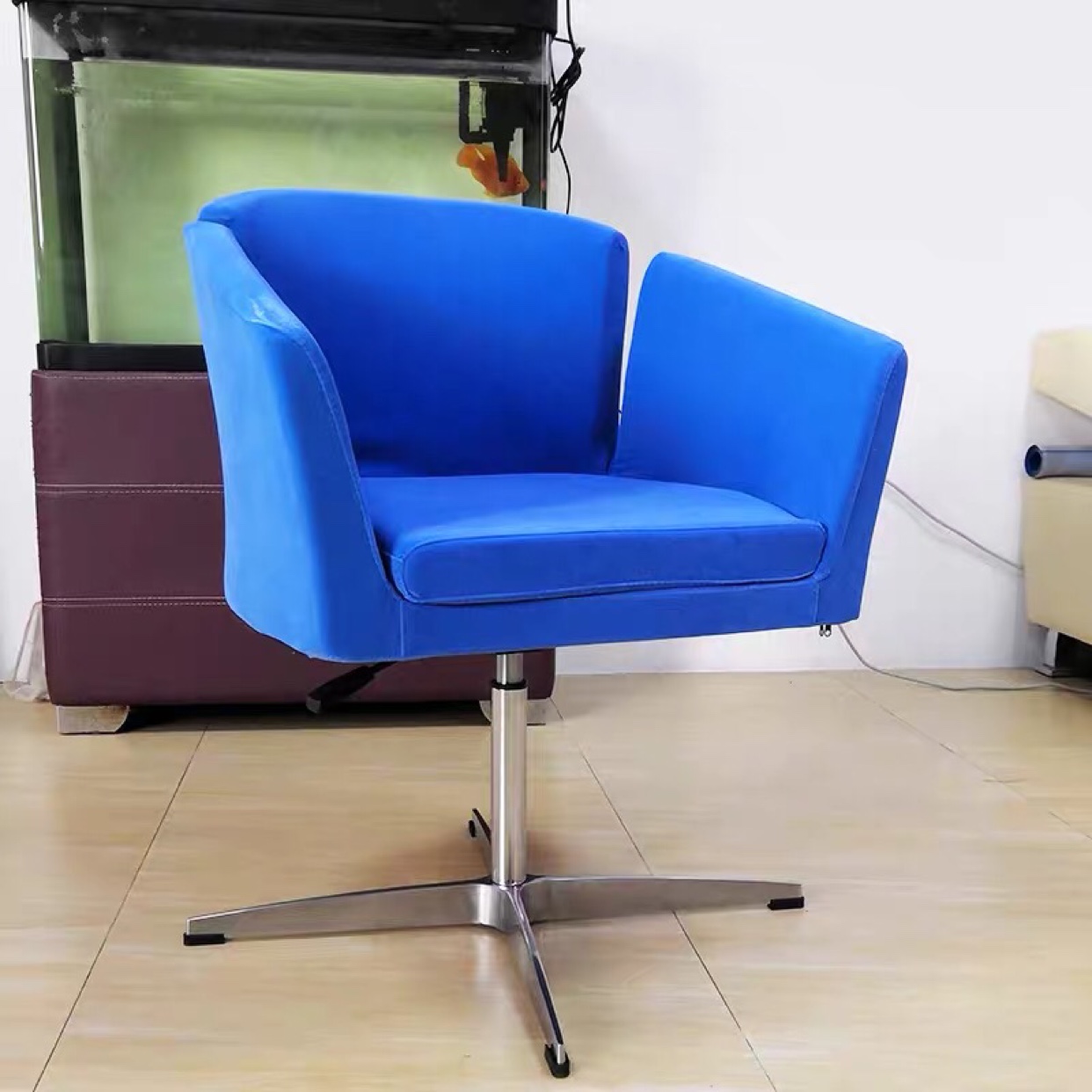 Modern minimalist sample house exhibition center negotiation table and chairs hotel club reception guest chair office armrest leisure sofa chair