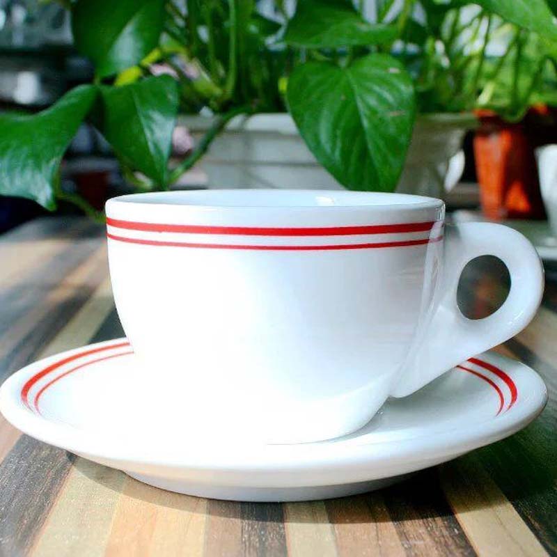 Thick Tire Red Side Hong Kong Style Silk Socks Milk Tea Cup Coffee Cup Suit Professional Custom Logo Dining Room Hotel Home