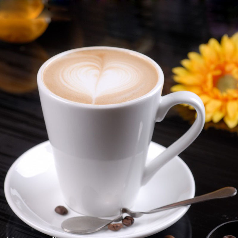 Ceramic Mark Cup Coffee Cup Custom Logo Water Glass Advertising Cups Funnel Milk Cup Ear Hanging Coffee Cup With Iron Cup