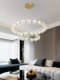 Nordic Fashion Creative Home Bedroom Living Room Lamp Post-Modern Warm and Beautiful Circular Strip Dining Room Bar Chandelier