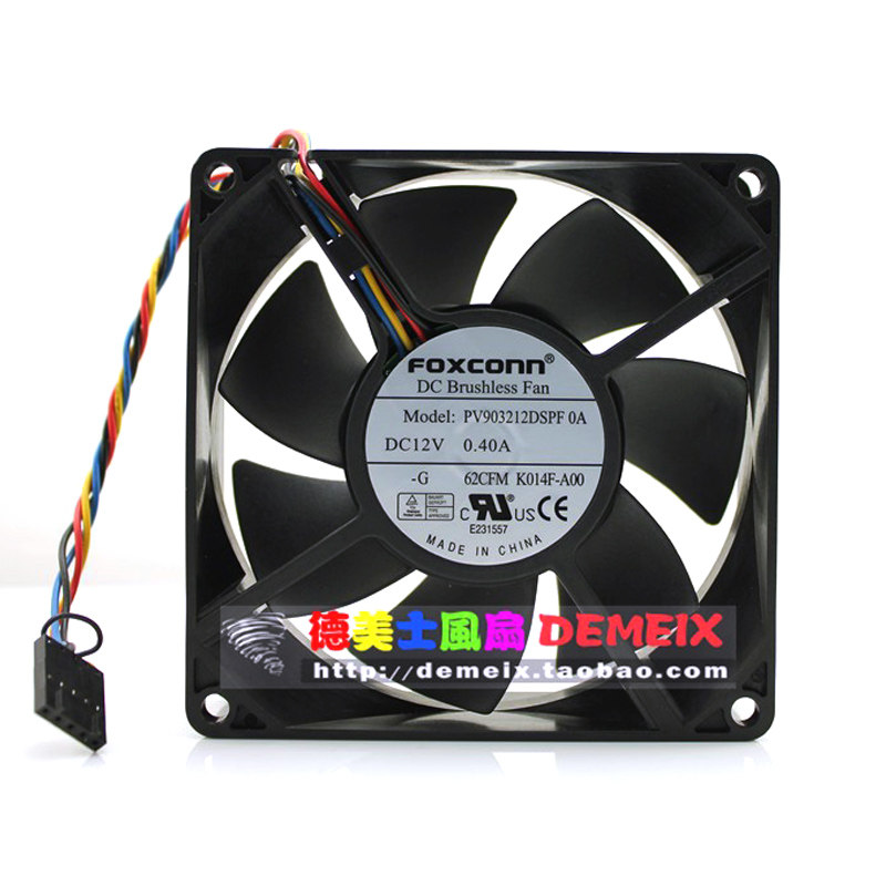 9cm Foxconn PV903212PSPF0A 12V 0 60A 9232 4-wire server PWM cooling fan