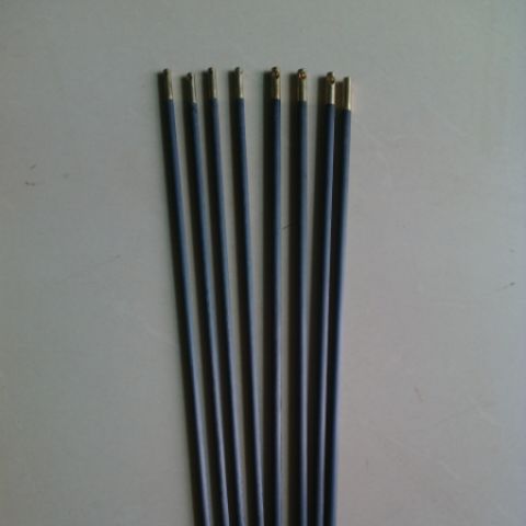 Handleless carbon rod 6 mm straight hole copper head soft plastic handle 7 mm inclined hole copper head sold in pairs