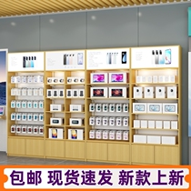 Customized mobile phone accessories display counter digital display cabinet trendy store display rack soft film luminous light box mobile phone display cabinet