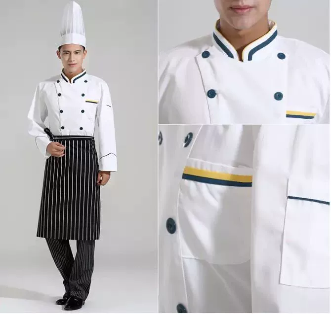 Quần áo làm việc đầu bếp mùa hè nam ngắn tay dài tay căng tin khách sạn ăn uống nhà bếp công nhân quần áo màu trắng quần áo đầu bếp quần áo mùa hè đồng phục bếp ao bep truong