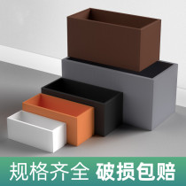 Rectangular cement flower pot balcony black special large number custom living room floor top outdoor flower groove flower bed seed dishes