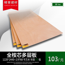 Plywood multi-laminate 9mm full eucalyptus Core environmentally friendly E0 grade wardrobe Oguman solid wood multilayer plate furniture Back Plate