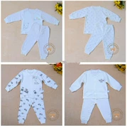 68 nhân dân tệ ba bộ quần áo mùa xuân và mùa thu trẻ em quần áo trẻ em cotton trung tính bộ đồ ngủ bé chạm đáy