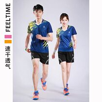 Badminton Suit Womens Summer 2021 New Sport Speed Dry Short Sleeve Air Volleyball Table Tennis Suit Jersey Men Customize