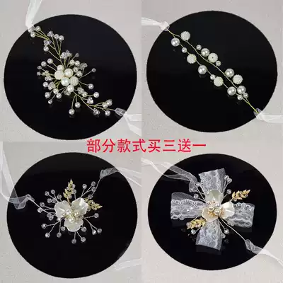 ins sisters bridesmaid group Wrist flower Children's hand flower Korean forest simple super fairy wedding bridal gift
