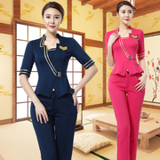 Sauna Kỹ thuật viên 2018 New Pycure Cửa hàng Foot Bath Club beautician Workwear Feminine Phong cách quần Set