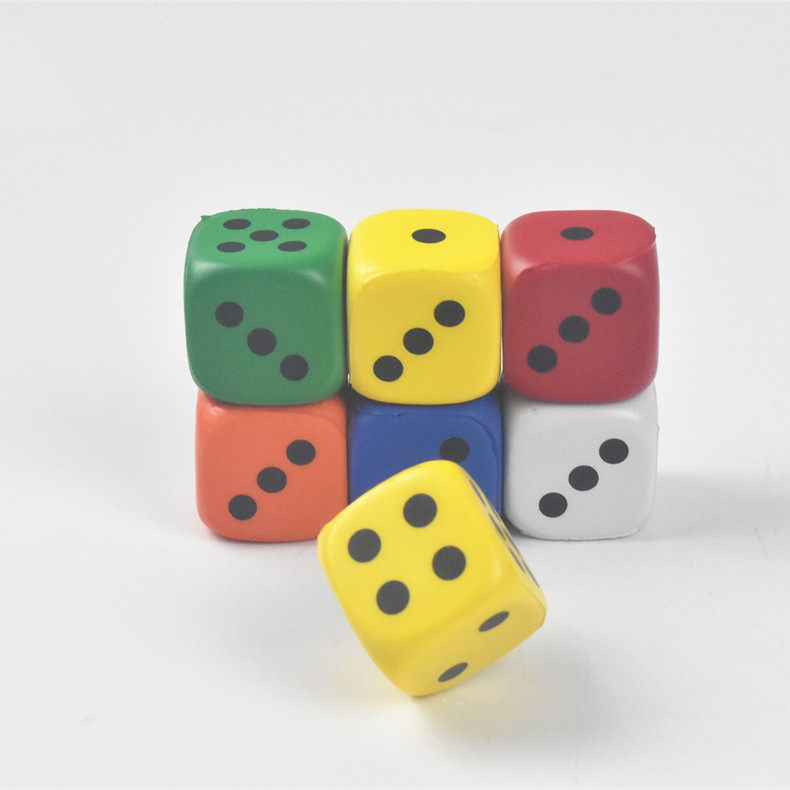 Sponge dice children's cognitive toys educational game props sieve 4 cm soft dot dice