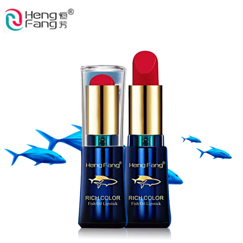 Hengfang velvet matte lipstick dưỡng ẩm lâu dài không đổi màu son môi bột đậu màu bí ngô tăng cường làn da - Son môi