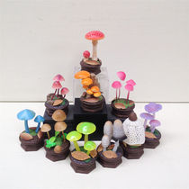 Qualia three-dimensional mushroom biological illustration simulated mushroom ornaments miniature gashapon plant model