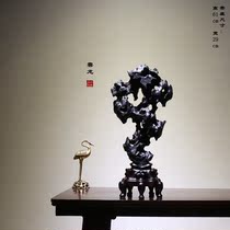 Black Lake Stone Hall Hall Swing Piece Lingbi Stone Chiishi Original Stone Natural Stone Landscape Swing Piece Town House Feng Shui