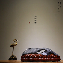 Old Lingbi Stone Mountain leans on Mountain Lingbi Stone original stone Chiishi Stone natural stone Xuan Guan Pendulum with Taihu Stone