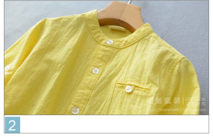 Chemise garcon à manche longue en lin - Ref 2074373 Image 22