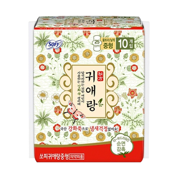 Lg guailang guainiang sanitary napkin women's brand genuine aunt napkin 1 day use 25cm 10p cotton non-liquid