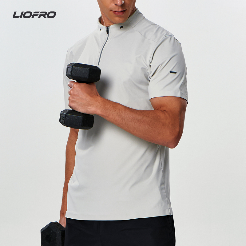 Liofro【Elegant Stand Collar】Half-Zip Quick-Drying Short-Sleeve Running Fitness Reflective Cool Seamless Sports T-Shirt Liofro【Elegant Stand Collar】Half-Zip Quick-Drying Short-Sleeve Running Fitness Reflective Cool Seamless Sports T-Shirt