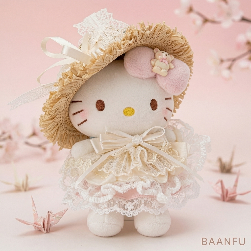 Japanese Baanfu Pure White Bride Hello Kt Bag Pendant Hello Kitty Doll Small Toy Ornament Birthday Gift for Women