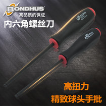 US imports BONDUS Bolton Ball head screwdriver in inner hexagonal bracelet 1 27 1 5 2 2 5 3456mm