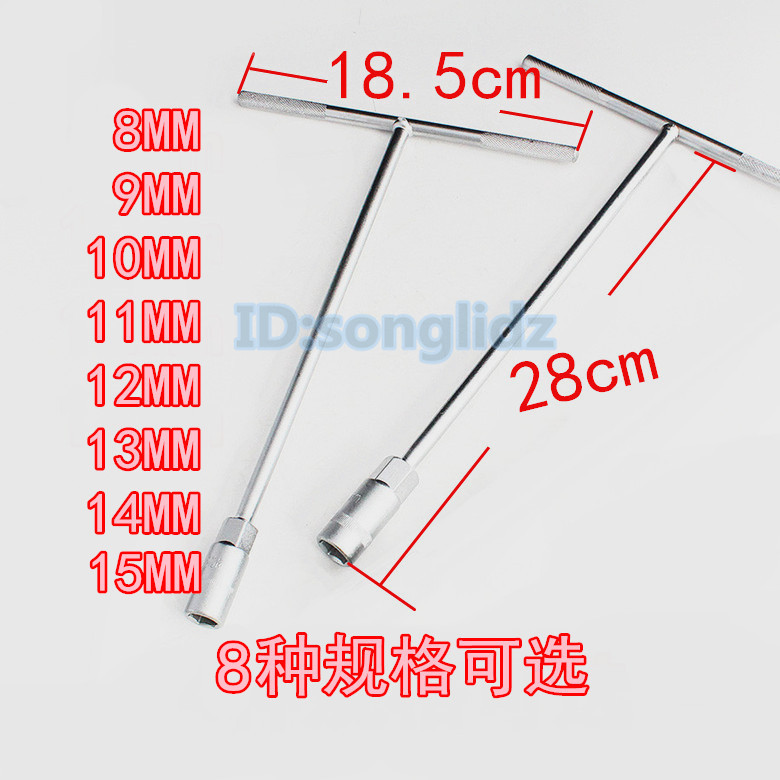 Lengthened T-character Outer hexagonal screw Nut Barrel Sleeve Rod 8 9 10 11 11 13 13 15 14 15