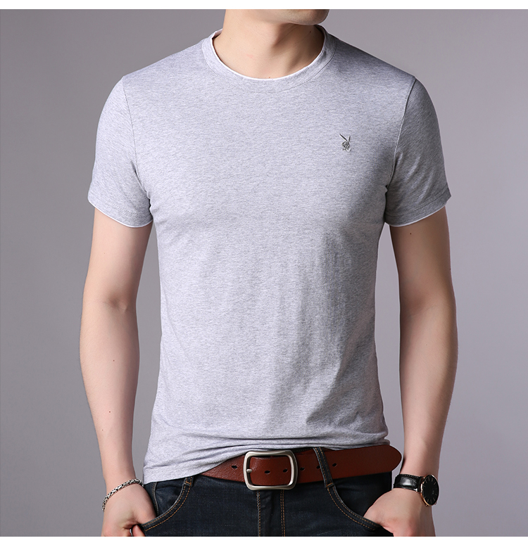 Playboy Mùa Hè Nam Ngắn Tay Áo Đứng Cổ Áo T-Shirt Cotton Polo Áo Sơ Mi Hàn Quốc Slim Thanh Niên Nam Nửa Tay Áo Thủy Triều