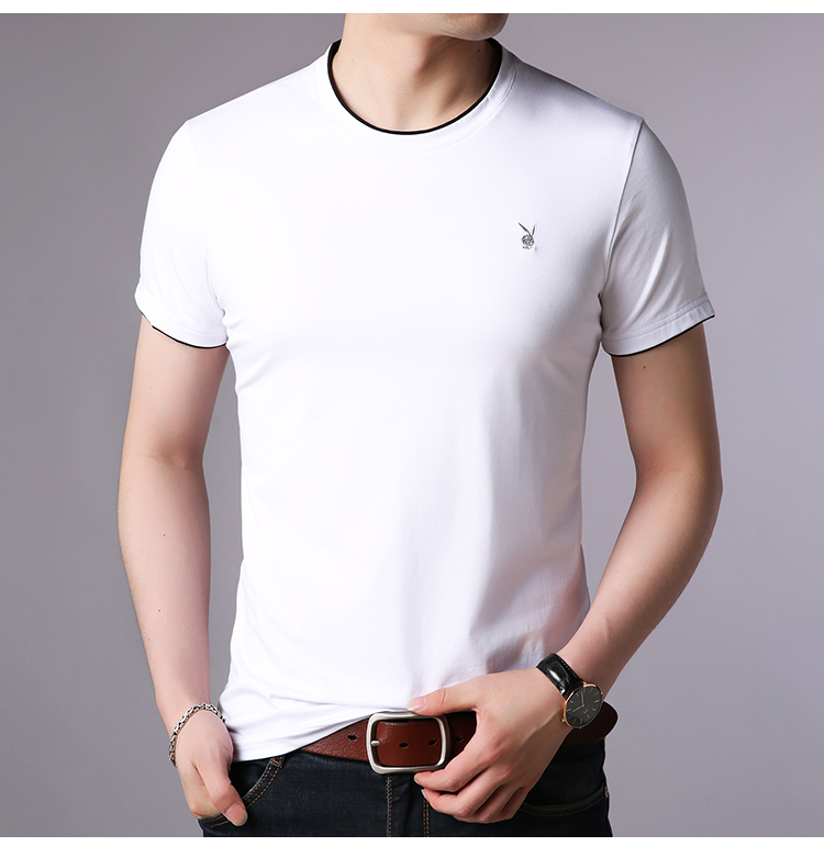 Playboy Mùa Hè Nam Ngắn Tay Áo Đứng Cổ Áo T-Shirt Cotton Polo Áo Sơ Mi Hàn Quốc Slim Thanh Niên Nam Nửa Tay Áo Thủy Triều