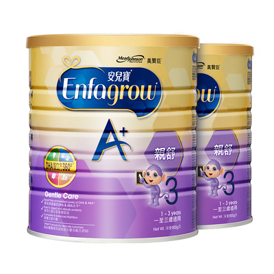 【直营】美赞臣亲舒系列婴幼儿配方奶粉3段（1-3岁）900克*2罐