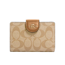 (Self-operated) COACH Womens Wallet Corner Fashion Card Holder Snap Folding Multifunctional Handbag