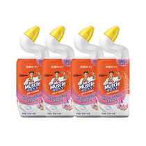 (Self-operated) Mr. Mighty Toilet Cleaning Liquid Toilet Cleaning Spirit Cleaner Net Power Toilet Cleaning Bright Flower Dance 600g*4 Deodorizing