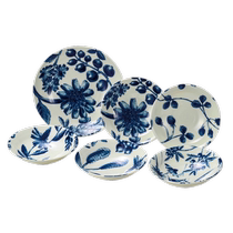 (Self-operated) AITO Japanese Mino-yaki deep plate dishes underglaze color ceramic dinner plates household dishes Japanese style simple
