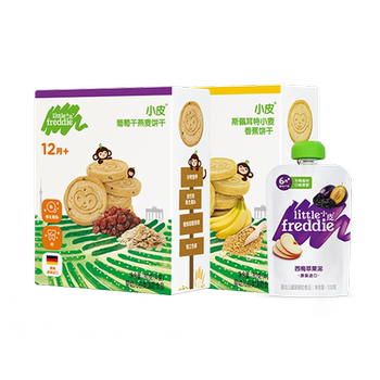 Xiaopi's original imported european biscuits and prune puree combination