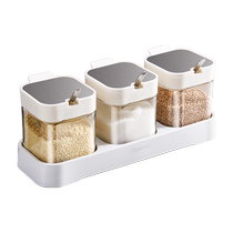 (Self-operated) Seasoning Box Salt Jar Condiment Bottle Light Luxury Kitchen Household Storage Packaging 2024 New Style