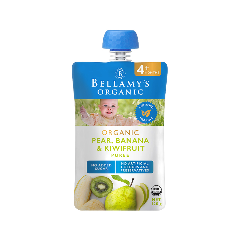 (self-employed) Bellamy organic fruit puree baby baby coveting apple banana mango linseed 120g bags-Taobao